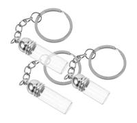 TOPPERFUN 3 Pièces Porte-clés Bouteille Verre Pendentif Pour Bouteille Huile Essentielle Porte-clés Pour De Parfum Pour Voyager