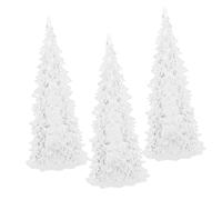 TOPPERFUN 3 Pièces Sapin de Noel Lumineux décoration Couleur Faire la fête Arbre Scintillant Embrasé Trois Figurine Lumineuse Arbre Lumineux Arbre Arbre de Acrylique Transparent