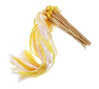 TOPPERFUN 30 Pièces Décoration De De Fée Recherche De Registre De Mariage Accessoires De Piste De Danse Sortie De La Ruban De Mariage Ruban De Dentelle Baguettes Chiffon Jaune