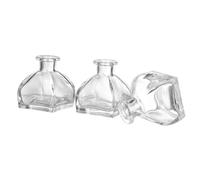 TOPPERFUN 3Pièces Bouteilles de Diffusion Verre Transparent pour Pots Aromathérapie Rechargeables pour Maison Bureau Spa Décoration
