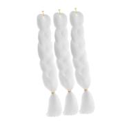 TOPPERFUN 3pièces Extensions De Cheveux Tressés Pré-étirées Fibre Synthétique Queue De Cheval Tressée Pour Femmes Kit De Tressage Pour Adultes