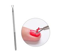 TOPPERFUN 3pièces Nettoyeur De Cuticules Acier Inoxydable Repousse-cuticules Cuillère à Cuticules Pour Enlever Vernis à Ongles Rond