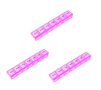 TOPPERFUN 3pièces Pilulier De Voyage Compact Organisateur De Hebdomadaire Pour Jours Trousse Pratique Pour Suppléments Et Pour Activités Plein Air