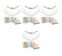 TOPPERFUN 4 Ensembles Guirlande Papier Pour Décoration De Fête Colorée Décorations Cercle Et Bande Pour Salle De Classe Et Anniversaire Arc Ciel Facile À Suspendre Pour Toutes 2 Pièces * 4