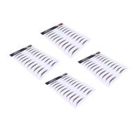 TOPPERFUN 4 Pièces Autocollants de Transfert pour Sourcils 6d Marron Étanches et Réutilisables en Feuille Transfert D'eau pour Filles Forme Arc Doux et Droite