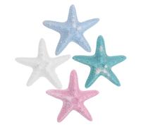 TOPPERFUN 4 Pièces Barrettes à Cheveux Acier Inoxydable en Résine de Mer Colorée Série Océan Légères et Faciles à Fixer, pour Fête ou Voyage