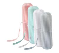 TOPPERFUN 4 pièces Boîte de Rangement pour Brosses à Dents Étui Portable Multi-usages pour Voyage Protection Hygiénique et Organisation Compacte des Accessoires de Toilette