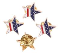 TOPPERFUN 4 Pièces Broche pour Décoration de Vêtements Étoile à Cinq Branches en Alliage Accessoire Chic Style Attrayant et Créatif pour Anniversaires et Événements Spéciaux