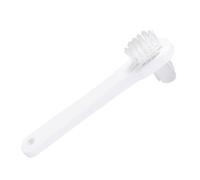 TOPPERFUN 4 pièces Brosse à Dents Double Tête pour Dentier Nettoyage Prothèses Dentaires avec Têtes Angulaires et Poils Nylon Résistants Blanc et Bleu Portable et Maniable
