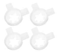 TOPPERFUN 4 pièces Buses pour Machine à Glace Embouts Étoiles Hexagonaux Accessoires Réutilisables pour Crème Glacée Compatibles Usage Commercial et Dessert