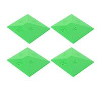 TOPPERFUN 4 Pièces Guide D'angle D'affûtage pour Couteaux, Guide de Pierre à Aiguiser Double Face 14° à 25°, Plastique Vert, Réglage Précis, Design Ergonomique, pour Couteaux de Chef
