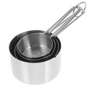 TOPPERFUN 4 pièces Lot de Tasses à Mesurer Inoxydable Marquage Visible Résistant pour Cuisine et Pâtisserie Mesure Ingrédients Secs et