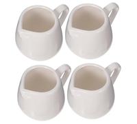 TOPPERFUN 4 pièces Mini Pichets Céramique avec Poignée pour Sauce et Lait Crémier Polyvalent pour Maison et Restauration