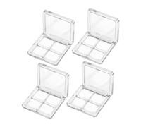 TOPPERFUN 4 pièces Palette de Maquillage Vide Transparente Couleurs Rechargeable pour Fard à Paupières Blush à Lèvres et Poudre Compact et Portable pour Création DIY