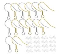 TOPPERFUN 400 pièces Kit pour Fabrication de Boucles Oreilles DIY Comprend Crochets Or et Bouchons Matériaux de Bijoux pour Adultes et Débutants