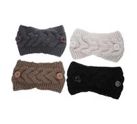 TOPPERFUN 4pièces Bandeaux Cache-oreilles à Nœud Nœuds Et Bandeaux à Boutons Accessoires Pour Cheveux Hiver