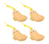 TOPPERFUN 4pièces Boîte à Brosse à Dents Banane Étui Protection pour Têtes de Brosse à Dents Étui Mural Portable Capuchon