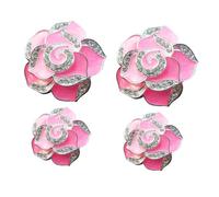 TOPPERFUN 4pièces Clips Parfumés Pour Voiture Diffuseurs Air Forme De Camélia Accessoires De Décoration Intérieure Pour Femmes Clips à Vent Pour Ambiance Chaleureuse Et Accueillante