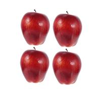 TOPPERFUN 4pièces Fruits Factices Rouges Foncés Modèles de Fruits Décoratifs pour Restaurants Artificiels Réalistes Plus Vrais Que Nature