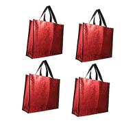 TOPPERFUN 4pièces Sacs Cadeaux Réutilisables Set pour Emballage Cadeau et Courses avec Poignées Portables et Conçus pour Durer