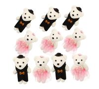 TOPPERFUN 5 Paires Coffret de Ours Mignons pour Mariage Figurines Ours pour Statuettes de Mariés Décoratives