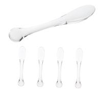 TOPPERFUN 5 pièces Applicateurs de Crème Contour des Yeux Outils de Massage pour Crème Hydratante Mini Cuillères Transparentes pour Usage