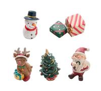 TOPPERFUN 5 Pièces Ornement de Noël en Micro-Paysage en Résine, Style | Décoration Festive pour Salon et Bureau D’étude, Présent Unique pour Collègues et Amis