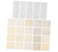 TOPPERFUN 5 pièces Plaques de Stamp Nail Art Templates Floraux pour Manucure Accessoires Créatifs pour Ongles à Domicile et Salons