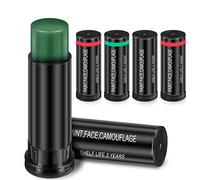 TOPPERFUN 6 pièces Bâtons de Camouflage pour Yeux Peinture pour Athlètes pour Baseball et Football de Noirs Verts