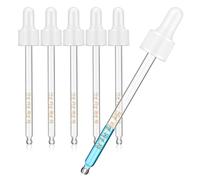 TOPPERFUN 6 Pièces -Gouttes 100 Ml Pipette De Transfert En Verre -Gouttes D'huile Essentielle Pipette De Chute De Laboratoire -Gouttes Calibré Médicament