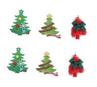TOPPERFUN 6 Pièces Lot de Pinces à Cheveux de Noël Épingles à Cheveux Sapin de Noël Accessoires de Fête Style Aléatoire