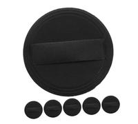 TOPPERFUN 6 pièces Makeup Powder Puff PU Cuir et Tissu Éponge Douce et Confortable pour Fond de Teint et Fixante Noir Classique Remplacement