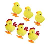 TOPPERFUN 6 Pièces Poulet De Printemps à Remonter Toys Animaux pour Enfants De Poulet à Main Jouets pour Enfants en Vrac D'intelligence Fabricant De Bruit De Farce Jaune Peluche