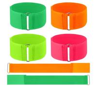 TOPPERFUN 6 Pièces Sangle de Course à Trois Jambes Réglable en Nylon Couture Haute Densité, Accessoires de Jeu Extérieur pour Garçon et Filles, pour Journées Ludiques à L'école Couleur
