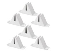 TOPPERFUN 6 Pièces Socle de clôture Piquet de réparation de clôture poteaux de clôture Poteau de clôture Support de Remplacement d'arbre Artificiel Faux Pied d'arbre Plastique Blanche