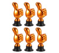 TOPPERFUN 6 Pièces Trophées Design Unique et Ludique en Plastique Légers et Portables Forme Pouce Levé Couleur Kaki pour Récompenses en t Fêtes