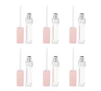 TOPPERFUN 6 Pièces Tube de Mascara Vide Rechargeable 5,5 Ml en Abs Rose pour Application Uniforme, Accessoire Maquillage pour Femmes et Filles