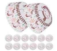 TOPPERFUN 600 pièces Caissettes Muffins Papier Décor Bonhomme pour Noël Résistantes et Jetables pour Fêtes et Pâtisserie Festive