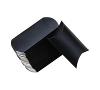 TOPPERFUN 60pièces Boîte Cadeau Papier Kraft Forme De Coussin Contenant Pour Bonbons Et Petits Cadeaux Avec Cordelette Noir Lot