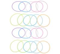 TOPPERFUN 60pièces Bracelets Lumineux Silicone Colorés Style Années Élastiques Extensibles Fluorescents pour Fêtes de Noël et Halloween
