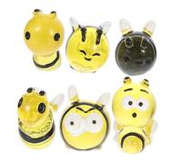 TOPPERFUN 6pièces Décorations Abeilles Résine pour Jardin Et Accessoires Charmants pour Fêtes Et Artisanat pour Décorations De Célébrations Et Événements