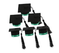 TOPPERFUN 6pièces Mini-Chapeau de Graduation Cache-Bouteille Forme de Chapeau Bouchon pour Bocal Forme de Chapeau de Graduation Bouchons pour Bouteilles de Boissons Cache-Bouteille de Vin