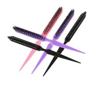 TOPPERFUN 6pièces Peigne Plat Pliable pour Cheveux Lisses et Bouclés Peigne de Voyage Portable et Pratique pour Coiffure Rapide Couleur Aléatoire