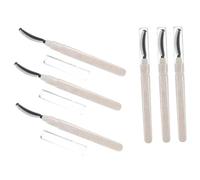 TOPPERFUN 6pièces Set De Brosses Mascara Cils Silicone Avec Capuchon Outil Maquillage Réutilisable Pour Extensions De Cils Accessoires Beauté Pratiques Et Nomades Blanc