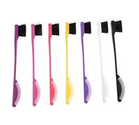 TOPPERFUN 7pièces Set de Brosses à Sourcils Peigne à Cils et Brosses pour Teinture Capillaire avec Brosse Double Face pour Cheveux Crépus Couleur Aléatoire