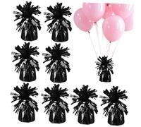 TOPPERFUN 8 Pièces Ballon suspendu poids pour ballons poids pendentif ballon poids de ballon pour la fête faveur du festival poids des ballons de mariage l'animal de compagnie Noir