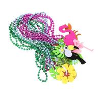 TOPPERFUN 8 Pièces Collier de fête colliers pour hawaïen pendentif hawaïen collier sur le thème hawaïen décoration du cou chaîne de cou collier pour hawaïen colliers de fête Plastique