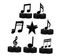 TOPPERFUN 8 Pièces Décoration de Table Musicale Centre de Table Notes de Papier pour Anniversaire Événements Thématiques Musicales