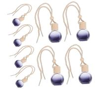 TOPPERFUN 8 pièces Diffuseur de Parfum Suspendu Bouteilles Verre pour Voiture Pendentifs Décoratifs avec Corde Coton Parfum et Élégant pour Éliminer Mauvaises Odeurs