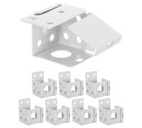 TOPPERFUN 8 Pièces Support de Rail pour Stores Vénitiens 1 inch, Support de Remplacement pour Stores, Métal Blanc, Profil Mince, Montage Mural Facile, Compatible Habillages de Fenêtre,